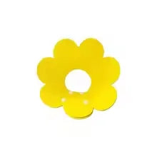B Soft Adjustable Flower Shaped Pet Recovery Collar, Elizabethan Protective Collar Anti-Bite Healing Aid for Puppy Kitten Qme Yellow 19-22cm
