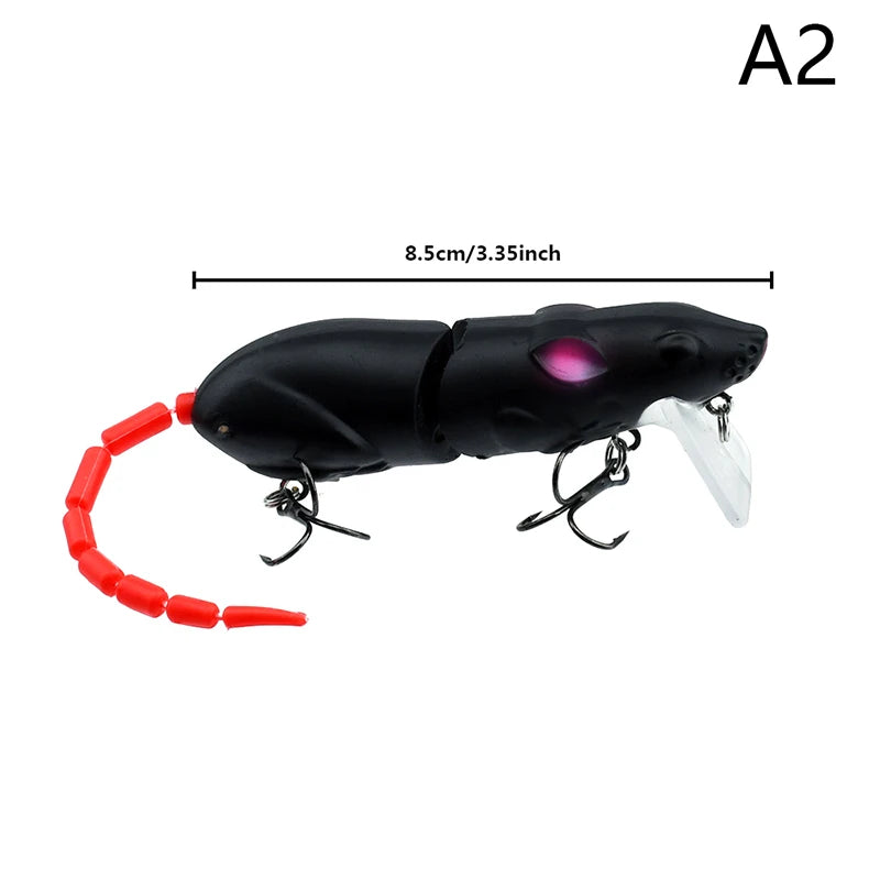 Mouse Lure Artificial Plastic Fishing Swimbait Rat Pike Bass Minnow Qme A2