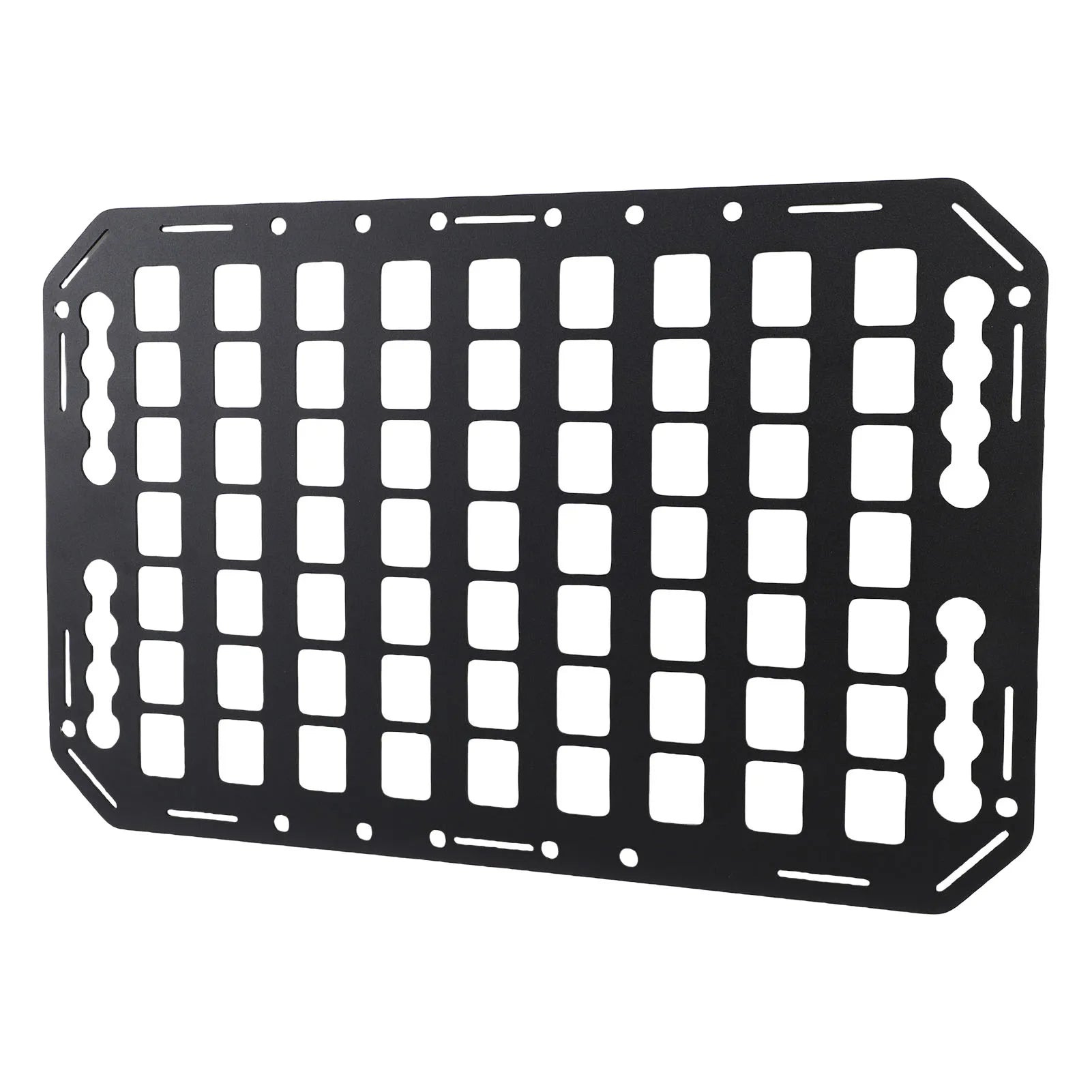 Truck Bed Molle Panel Aluminium Alloy Flexible Installation Neat Organization Truck Bed Storage Rack for Sedan for L Tracks Qme