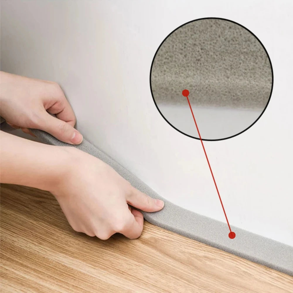 4M Foam Self-adhesive Door Window Sealing Strip Wearable Sliding Dustproof Sponge Strip Soundproof Home Insulation sealing tape Qme