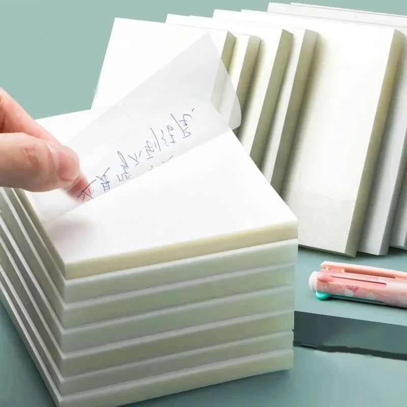 50 sheets Transparent Posted it Sticky Note Pads Notepads Posits Papeleria Journal School Stationery office Supplies Qme