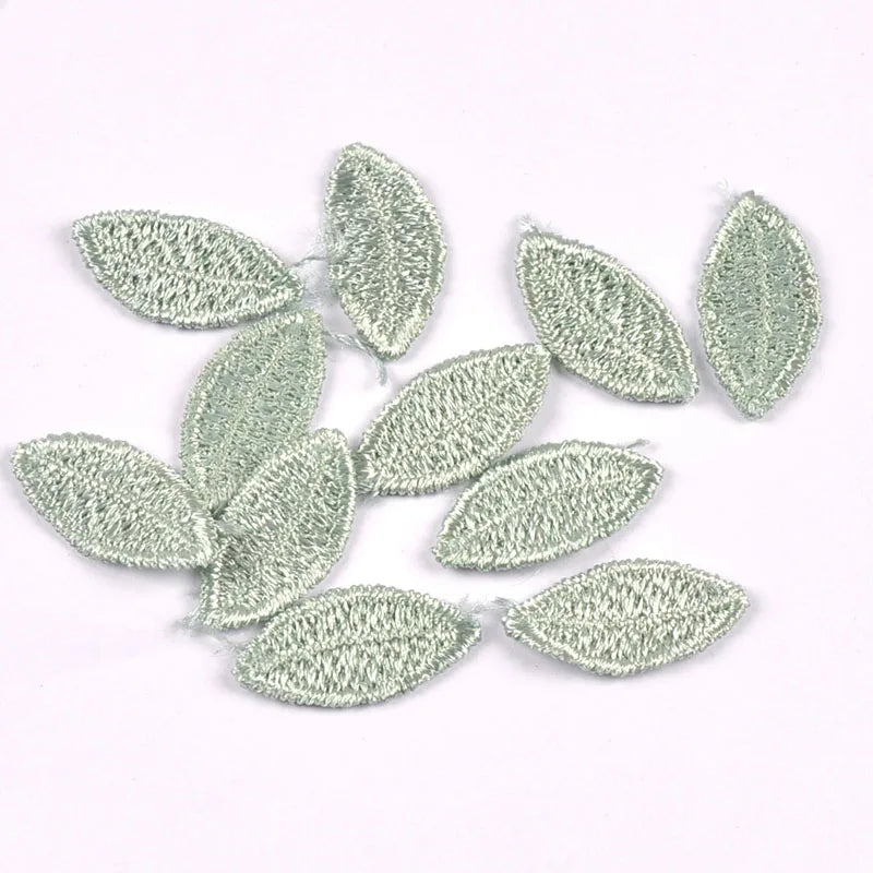 50Pcs Leaf Shape Patches For Kids DIY Applique Clothing Embroidery Lace Appliques For Handmade Sewing Accessories DIY Fabric Qme 2