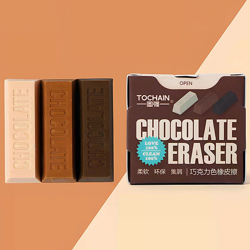 Chocolate Design Eraser Large Student Painting Writing Pencil Qme