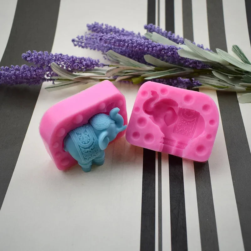 Creative Mini Elephant Silicone Mold DIY Craft Candle Making Pastry Qme