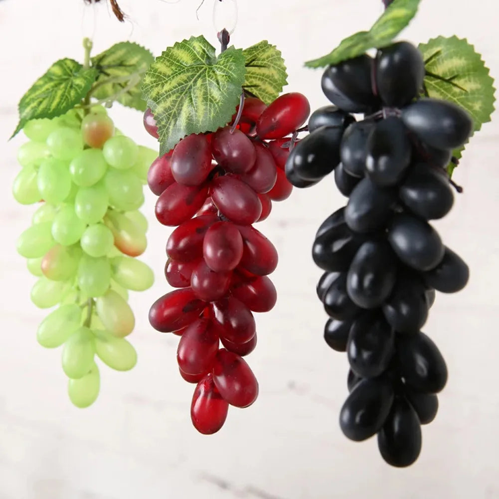 Artificial Grapes Cluster Matte Finish Fake Grapes Bunch 18pc Artificial Decorative Grape Ornaments Grape Wine Fruit Party Decor Qme