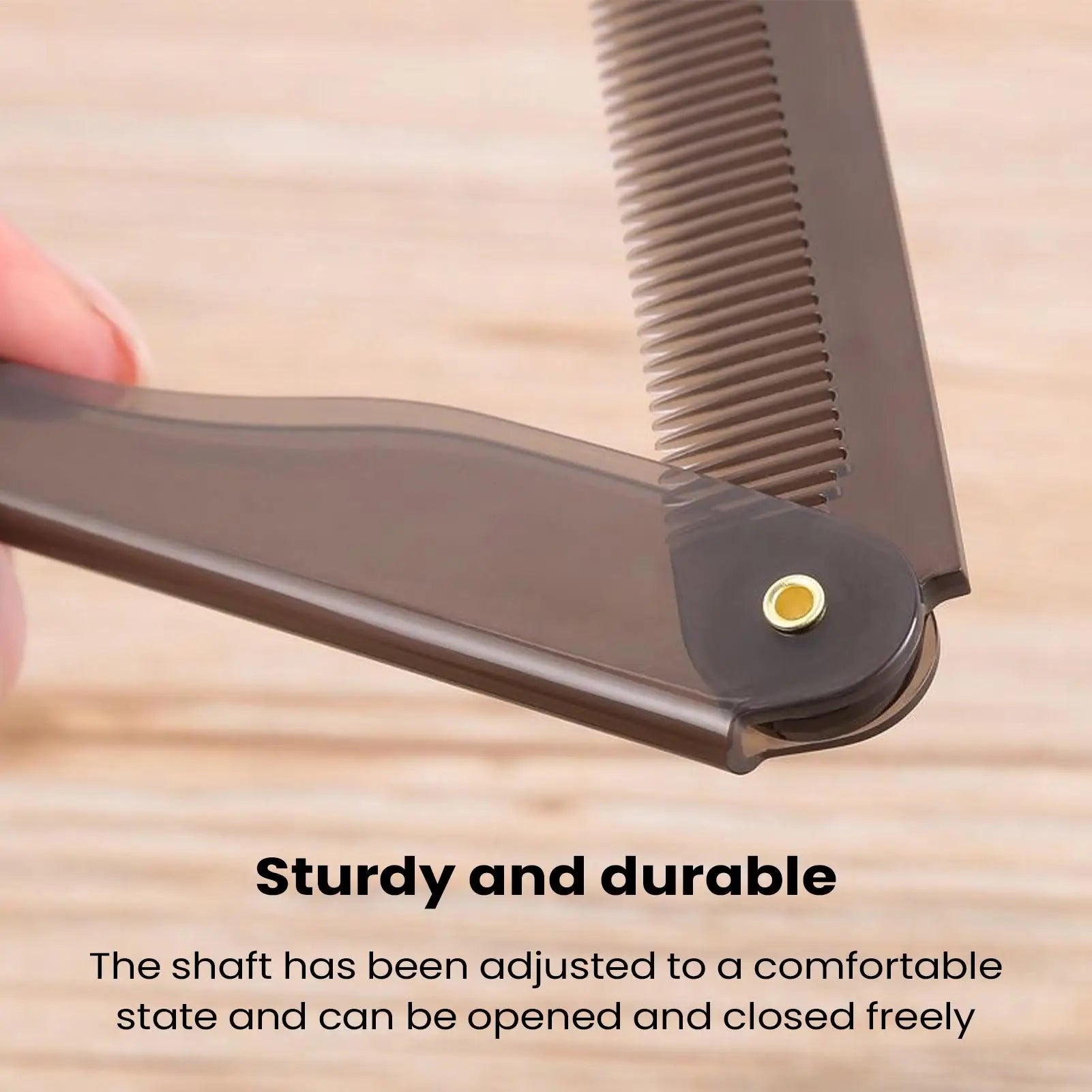 Folding Pocket Comb Anti-static Hair Brush Beard Toothed Massage Head Qme