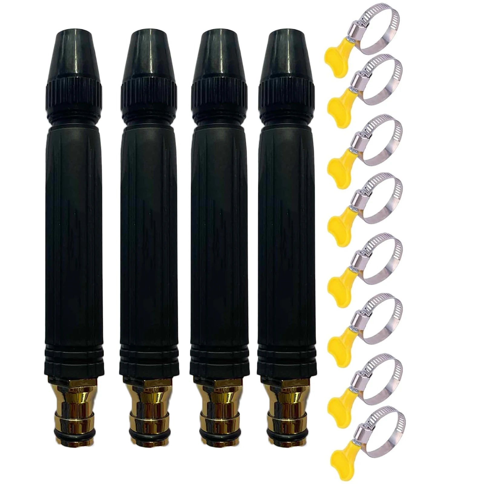 High Pressure Powerful Flushing Nozzles Adjustable Pressure Washer Garden Sprinkler Multipropose Household Water Gun Accessories Qme C One Size