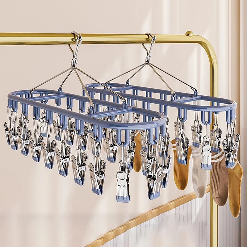 Stainless Steel Sock Rack Clothes Multifunctional Household Unmarked Qme