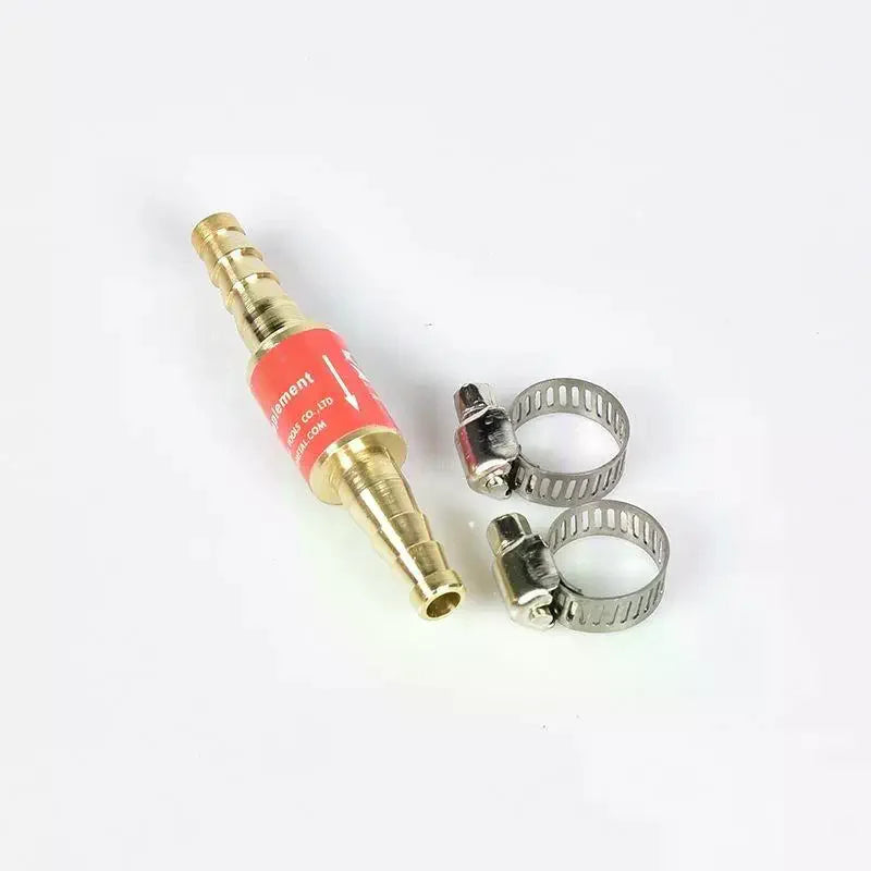 6mm/8mm/10mm Pipe Flashback Arrestors Acetylene Oxygen Propane Fuel Check Safety Valve Tube Flashback Arrester With Pipe Clamps Qme
