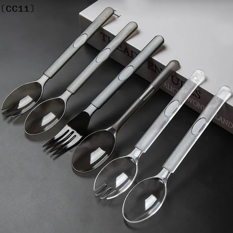 Individually Wrapped Disposable Plastic Utensils Fork Spoon Non Slip Qme
