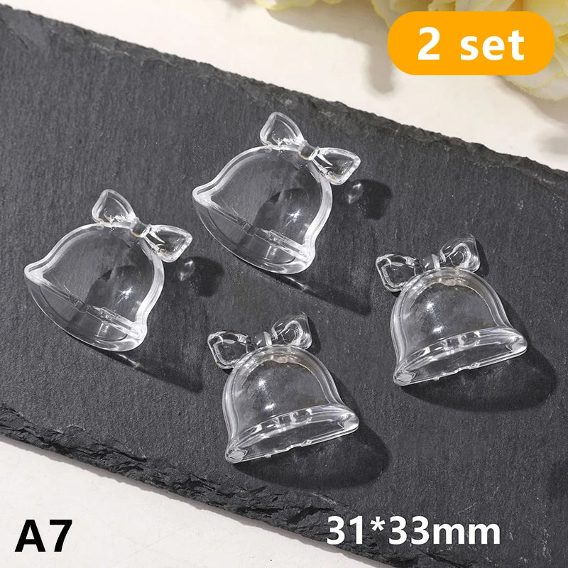 CC112pcs Pet Hair Keepsake Box Transparent Dog Cat Fur Storage DIY Qme A7
