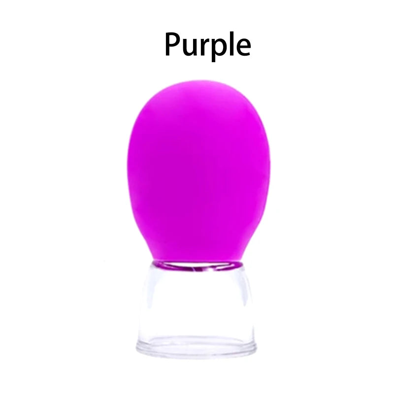 1 Natural Silicone Cupping Massage Cup Body Fac Neck Eye Vacuum Tank Qme Purple