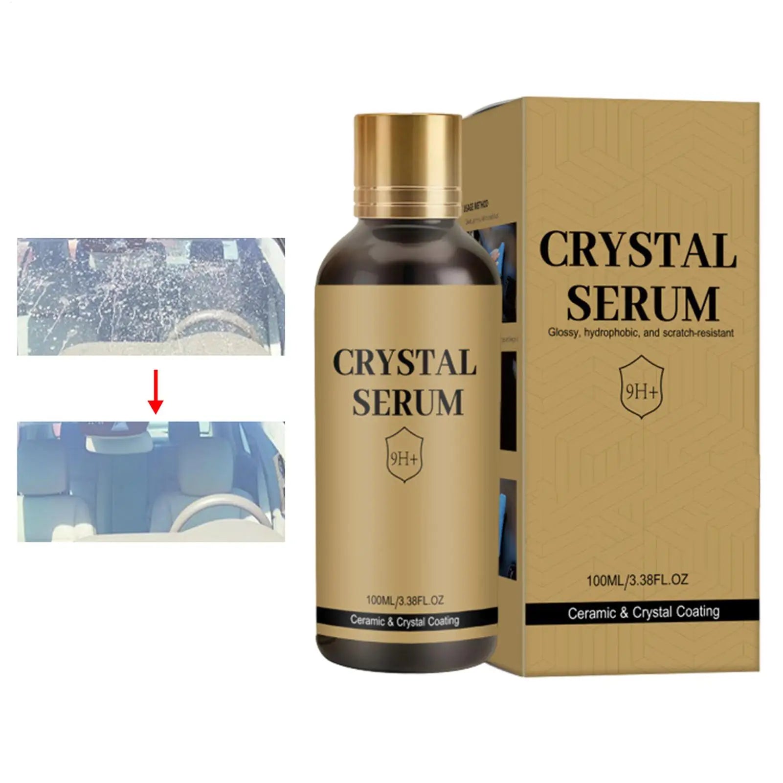 Car Ceramic Coating 100ml High Shine Cleaning Solution Kit Car Paint Protection Liquid for Vehicles Trailer RV Automotive Sedan Qme
