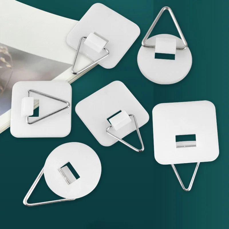 Non Drilling Adhesive Wall Hanging, Elegant Design, Multi-Purpose Home Decoration and Office, Invisible Adhesive Hook Qme