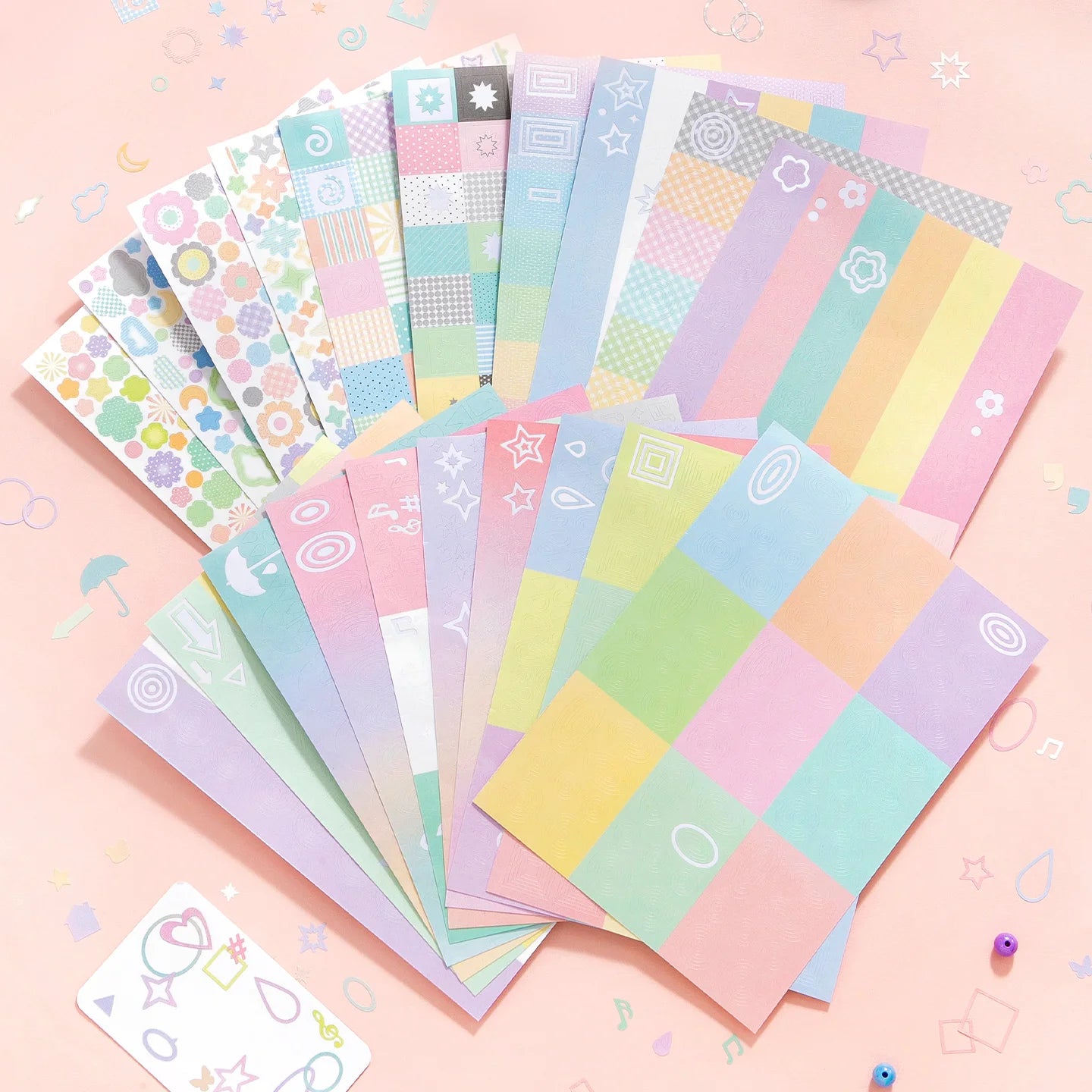 Cute Cartoon PET Die Cut Stickers Book 20/40 Sheets Decorative Scrapbooking Material Handmade Diary Japanese Stationery Supplies Qme