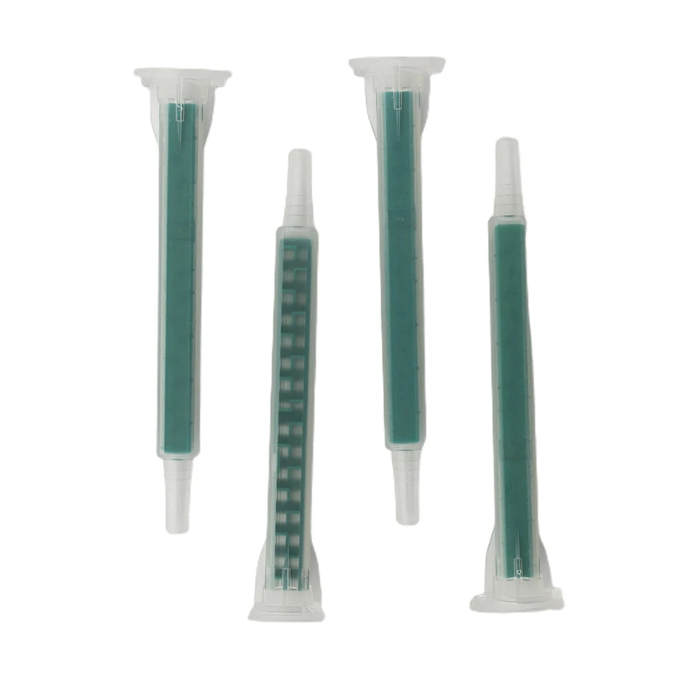 50pcs 2K Adhesive Mixing Tips Mixer Nozzles Mixer Tips 16 Knots AB Mixing Hose Static Mixer 2K Adhesive Mixing Tips Qme