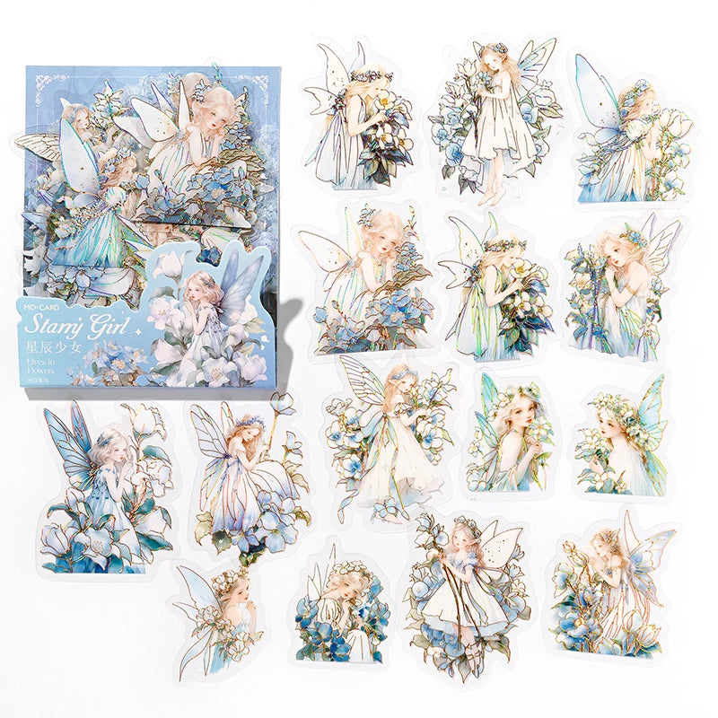 30pcs/pack PET Elf Stickers Aesthetics Stationery DIY Scrapbooking Materials Collage Junk Journal Decor Stickers Qme D