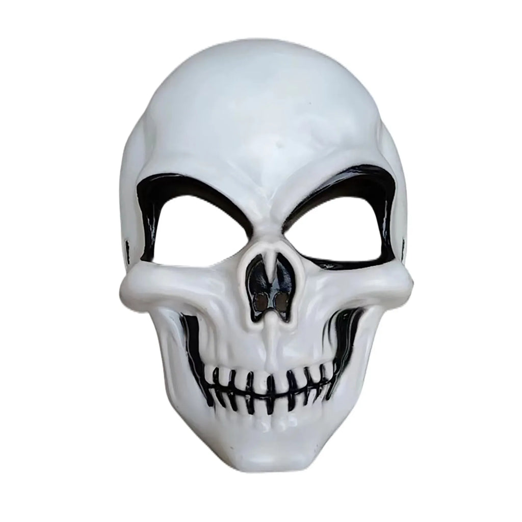 Full Head Skull Mask Halloween Decoration Movable Jaw Horror Scary Mask Cosplay Party Costume Decor Prop Skull Helmet Qme A