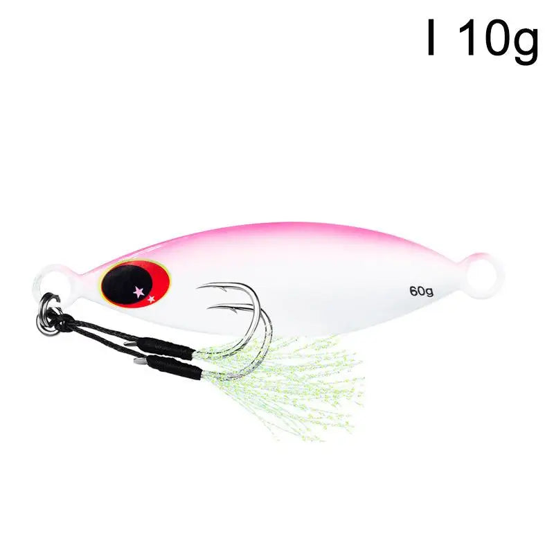 Metal Jig Spoon Lure Artificial Bait Shore Slow Jigging Hard Bass Qme I 10g