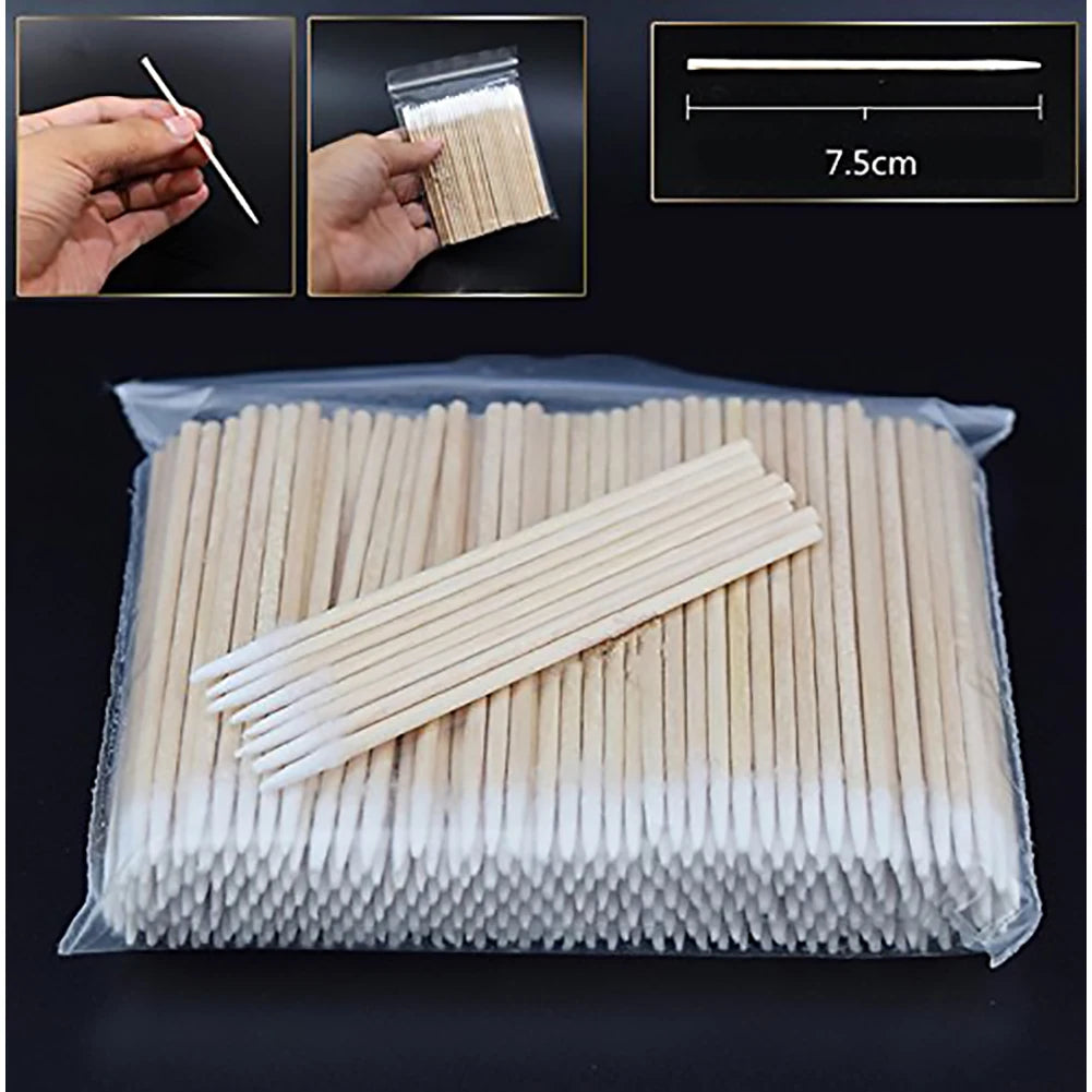 Makeup Cotton Swab Disposable Makeup Microblading Cotton Swab Eyelash Extension Applicator Makeup Removing Cotton Swab Qme