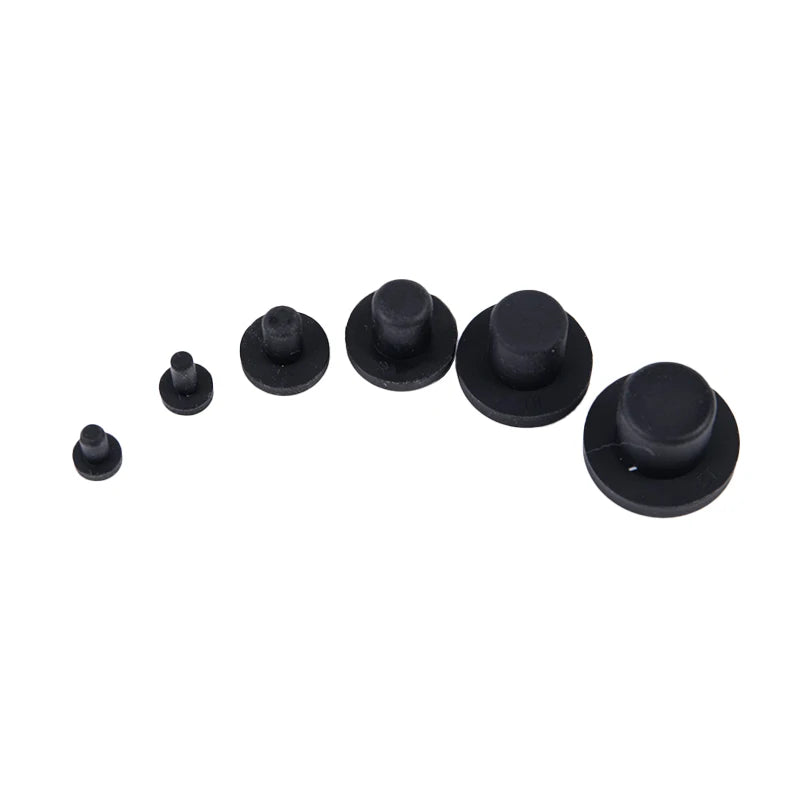 10Pcs Solid Rubber Hole Caps 3-12mm High Temperature Resistance Seal Hole Plugs Qme