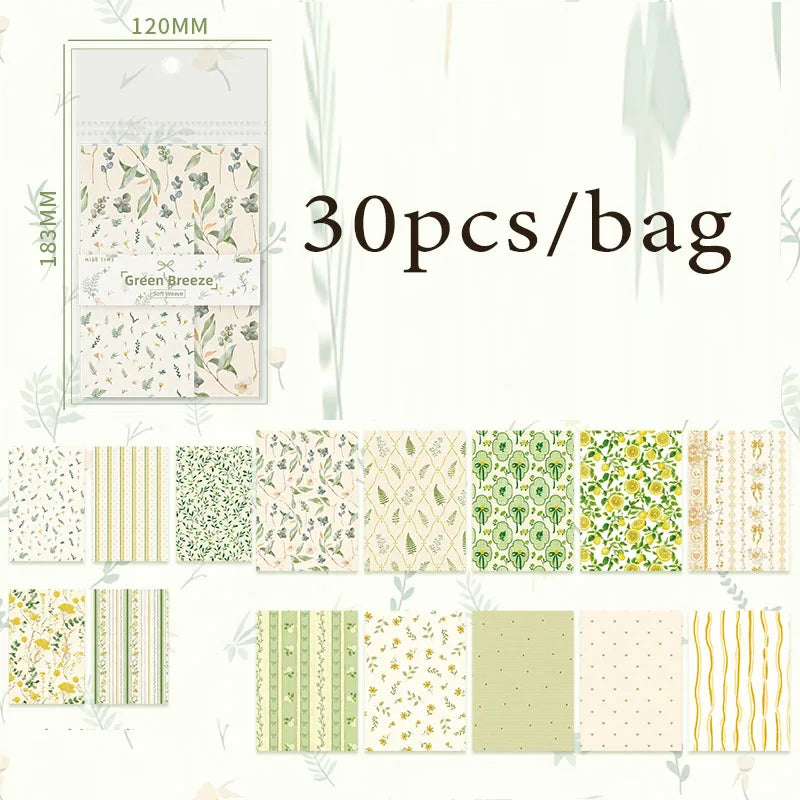 Gentle Pastoral Textured Scrapbook Paper, Macaron Plaid Washi Paper for Journal Background Collage, Perfect Gifts Qme F