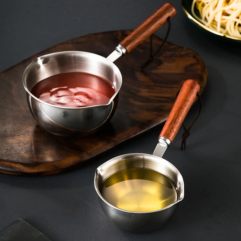 Stainless Steel Oil Pan Kitchen Cookware Cooking Tools Small Pot Qme