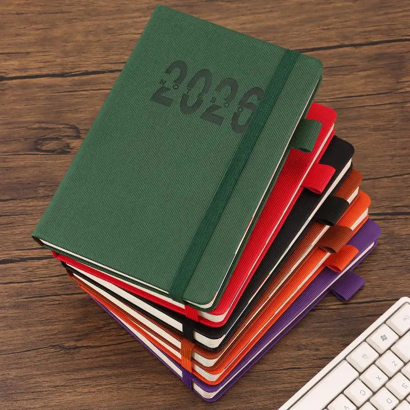 2026 Daily Monthly Planner Colorful Mark Hardcover Leather Day 400 Qme