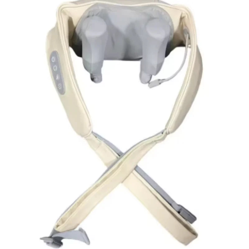 Shoulders and Neck Massager with Hot Compress Function Relaxes Back Shoulder Muscle Pain Relief Portable Bionic Qme