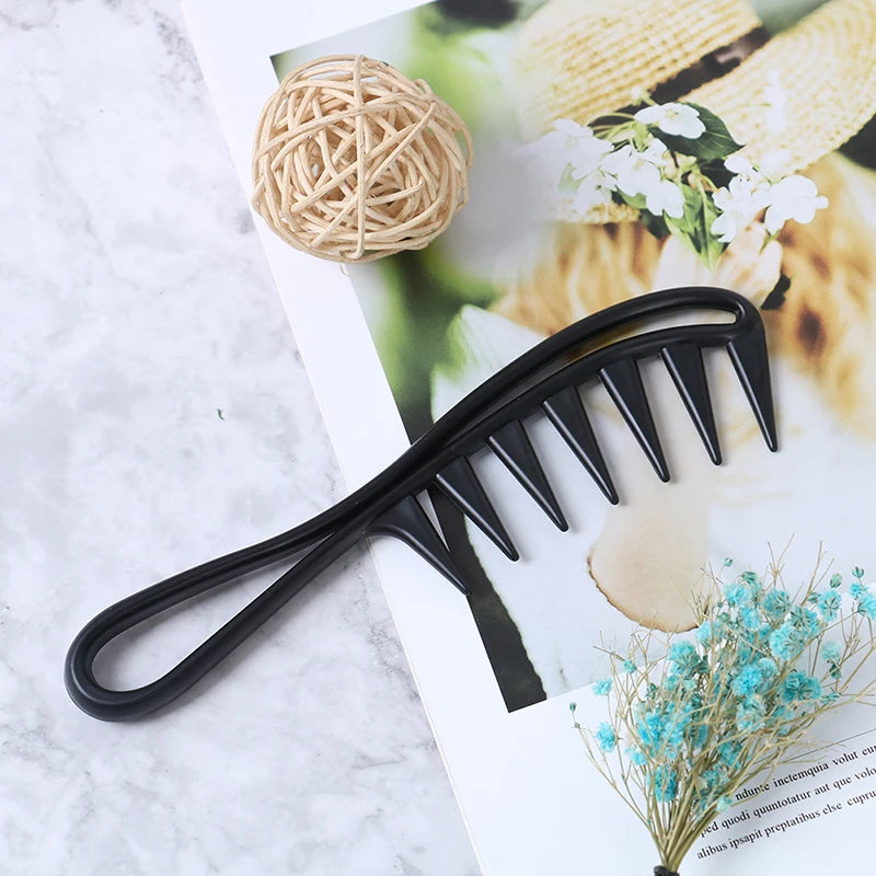 Shark Jumbo Wide-tooth Hair Comb Black Handle Professional Grip Qme