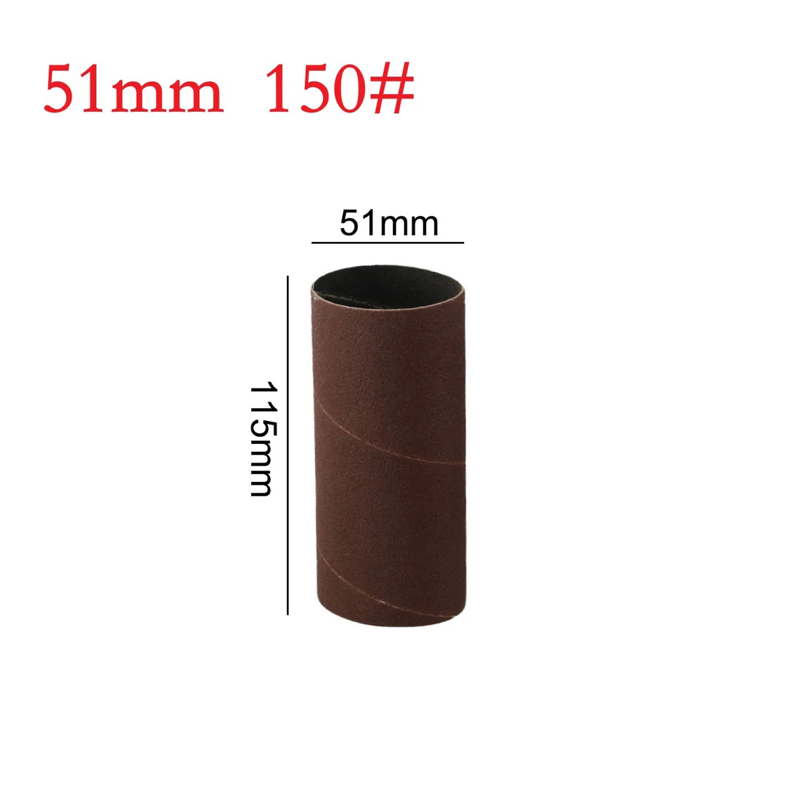 1pc 115mm Drum Sanding Sleeves 13/26/38/51/76mm Spindle Sanding Drum Sander Tool For Hobbies Carpentry Polishing Sanding Paper Qme 51mm 150Grit