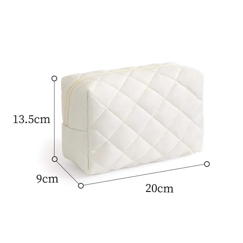 B Floral Printed Lipstick Storage Makeup Bag Women's Cosmetic Bag Beauty Organizer Case Travel Makeup Pouch Toiletry Organizer Qme Beige