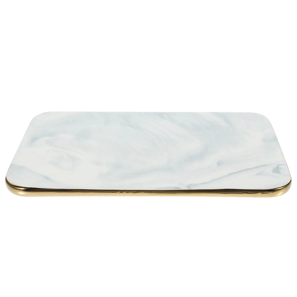 Marble Cutting Board Rectangle Marble Tray Kitchen Food Serving Tray Multi Function Chopping Board Decorative Household Qme