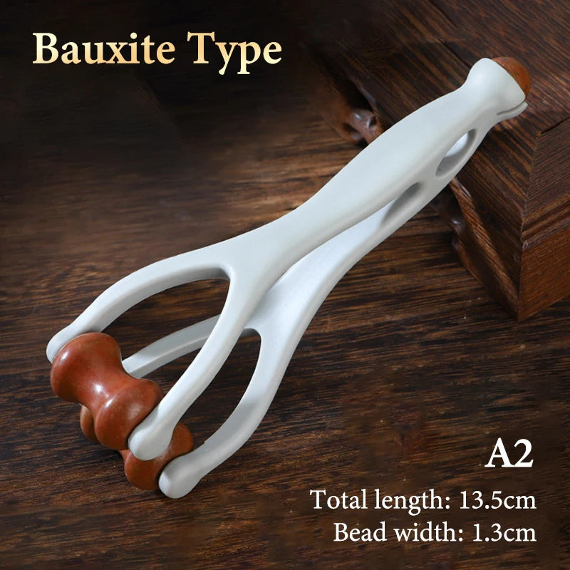 Finger Massage Dual-row Roller Brass Design Easy Use Relieve Fatigue Qme A2