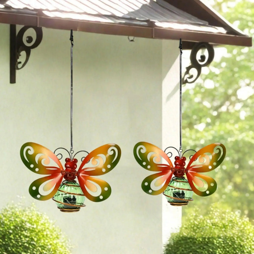 Solar Lanterns Outdoor Hangable Garden Figurine Lamp Ornaments Qme