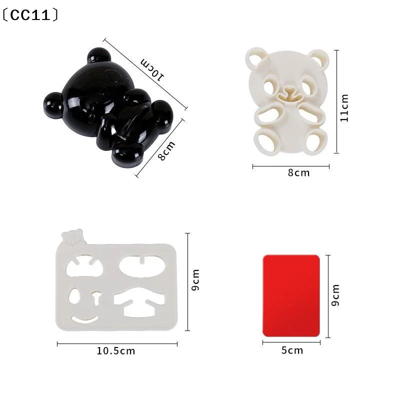 1 Baby Panda Sushi Mold DIY Rice Plastic Sandwich Cutter Cake Bread Qme