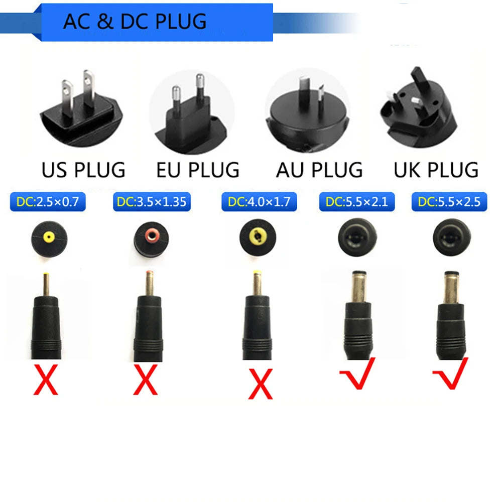 8.4V 0.5A 1A Massager Fascia Gun Charger 8.4V 500mA 1000MA Universal Lithium Battery Charger Power Cord 5521 35135 TYPE C Qme