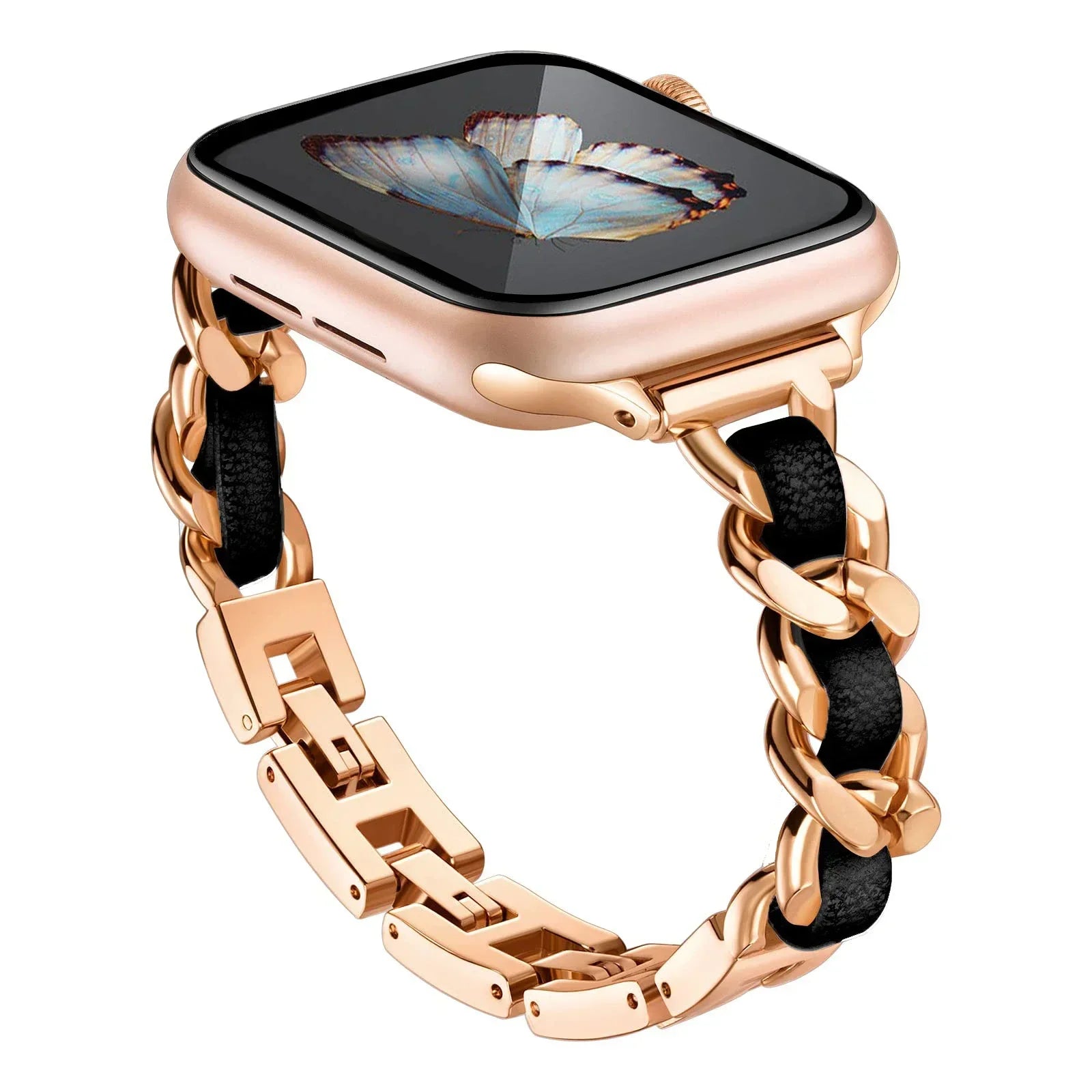 Stainless Steel Strap for Apple Watch Band 49mm 38mm 42mm 40mm 44mm Metal Bracelet iWatch Series 8 7 6 SE 5 4 3 2 1 ultra Strap Qme RGB 38 40 41mm
