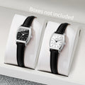 2PCS/Set Fashion Casual Women Watches Leather Strap Quartz Wristwatch Reloj Mujer Girls Clock Gift（Without Box） Qme 2PCS Set Without Box
