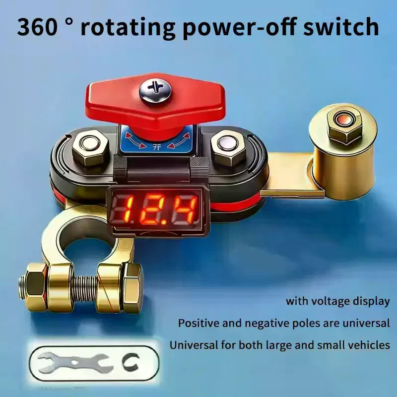 12V-24V Car Battery Disconnect Switch Bidirectional Joint Can Rotate Qme