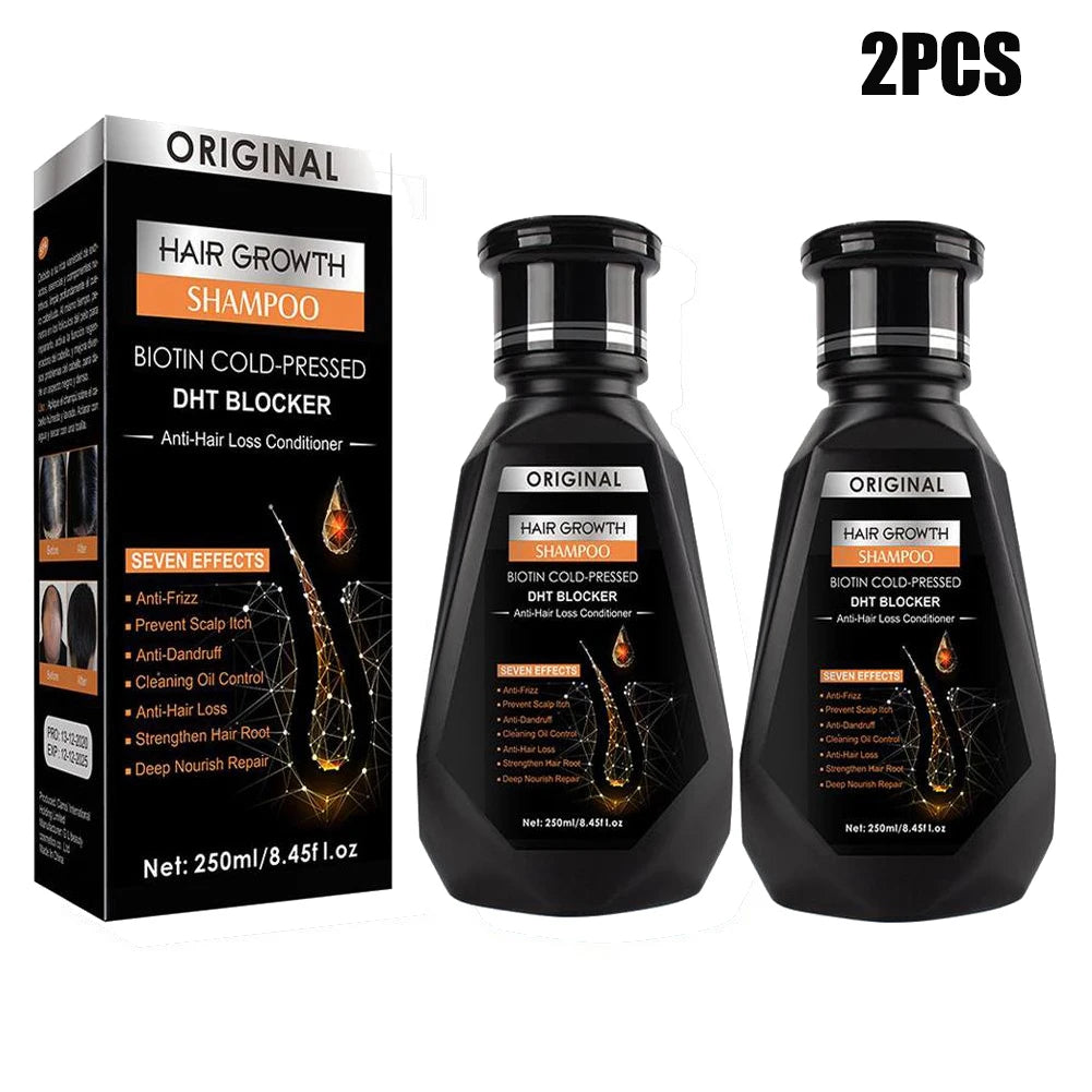 Biotin Shampoo Hair Growth Thinning Ginger Thickening Formula Loss Qme 250ML X2