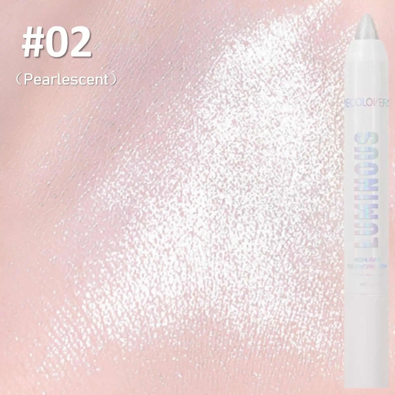 High-gloss Pen Lying Silkworm Highlighter Pen Eyes Corner Brightening Pearl Glitter Matte White Eyeshadow Stick Eye Makeup Qme 02