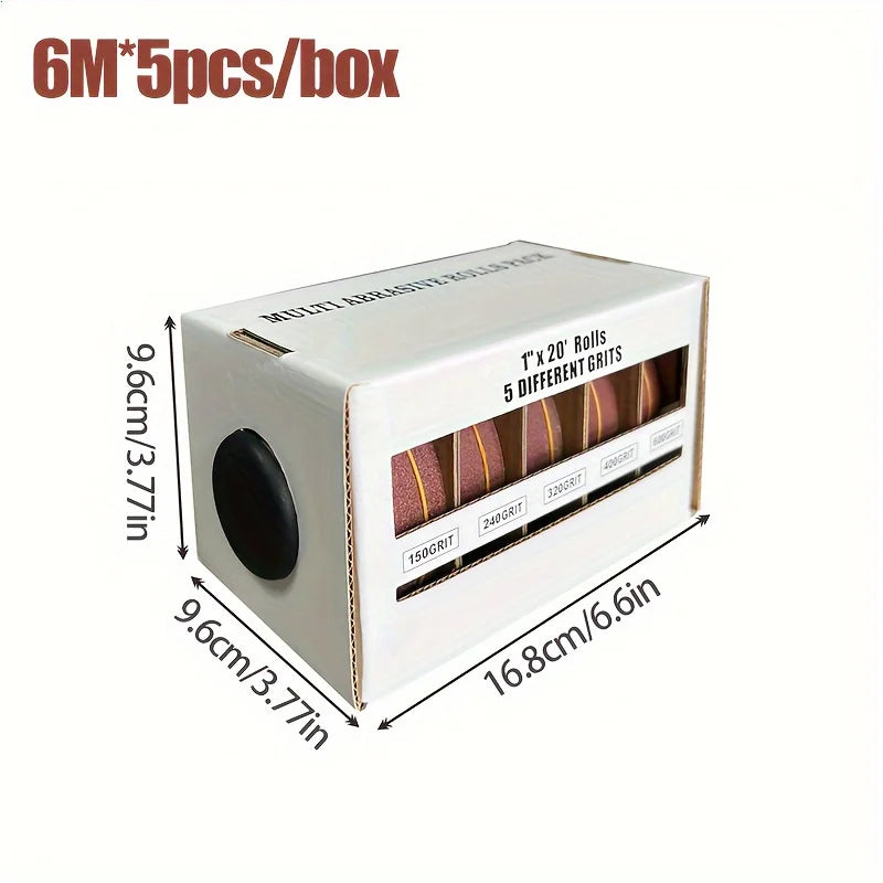 4Pcs emery cloth sandpaper roll, 150 240 320 400 grain size, suitable for metal, automobile, furniture and wood Qme 5pcs