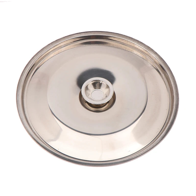 10-26cm Round Pot Lid Thicken Stainless Steel Saucepan Cover Replacement Universal Kitchen Food Lid Kitchen Supplies Qme 26cm