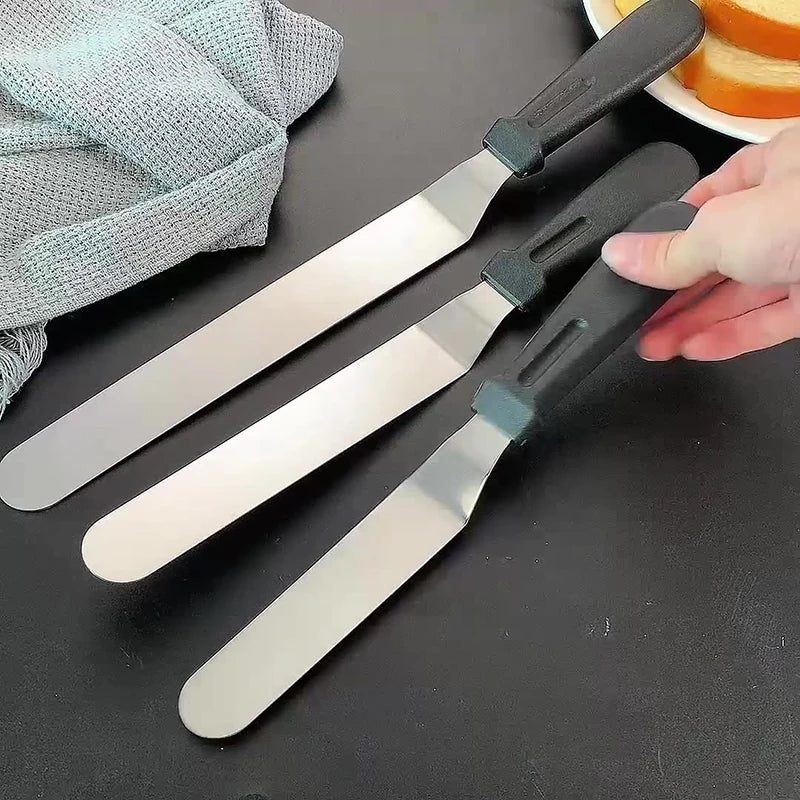 CC11Stainless Steel Cream Spatula Baking Tools 6 8 10 12 Cake Qme