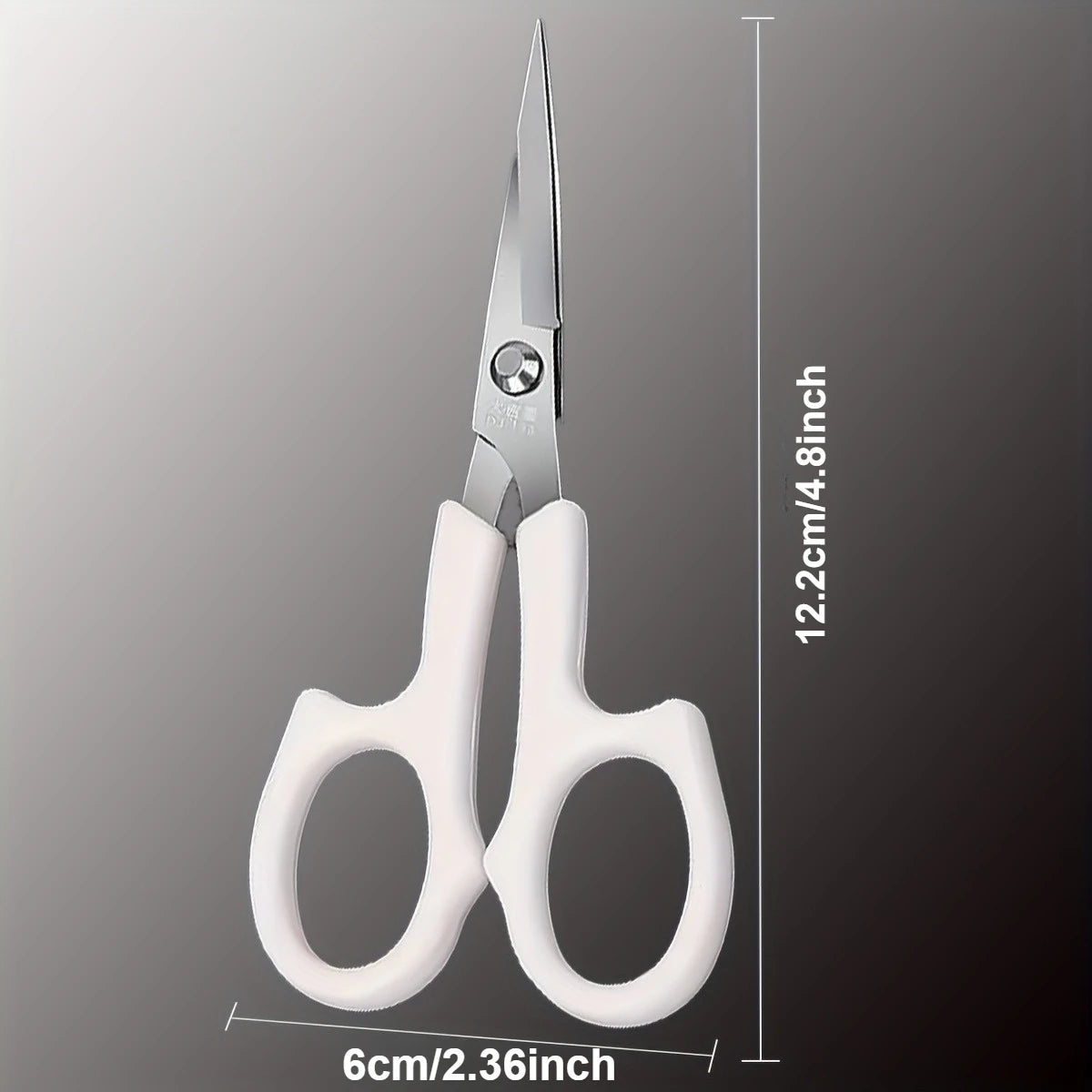 White Handle Embroidery Scissors, Stainless Steel Sharp Tip Sewing Scissors for Cross Stitch, Needlework, DIY Crafts, Thread Cut Qme