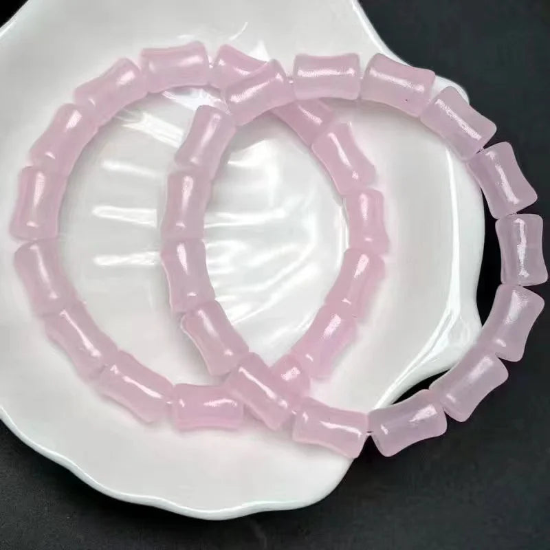 Chinese Imitation Bodhi Plate Playing Bracelet Girl Gradient Glass Bead Bracelet for Unisex Present DIY Jewelry Wholesale Qme pink ABS