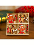 Faceless Old Man Christmas Wooden Pendant Box Tree Small Qme Green Elf
