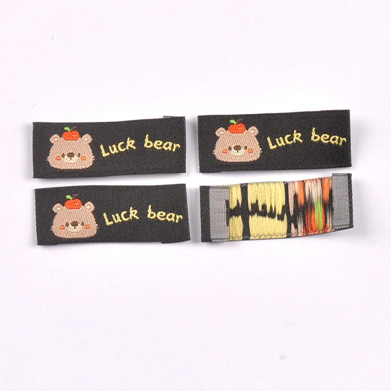 50Pcs Mix 40x17mm Cute Animal panda/dog/cat Fabric Labels Sew On Tags for DIY Clothes/Bag/Shoes Crafts cp4314 Qme 40x17mm-3