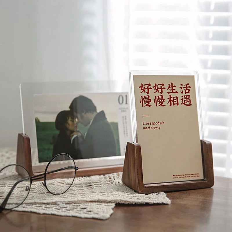 Picture Frame Wooden Kpop Idol Photo Display Wedding Party Holder Qme